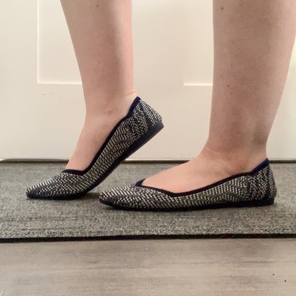 Rothy’s Navy Blue & White The Point Flat
